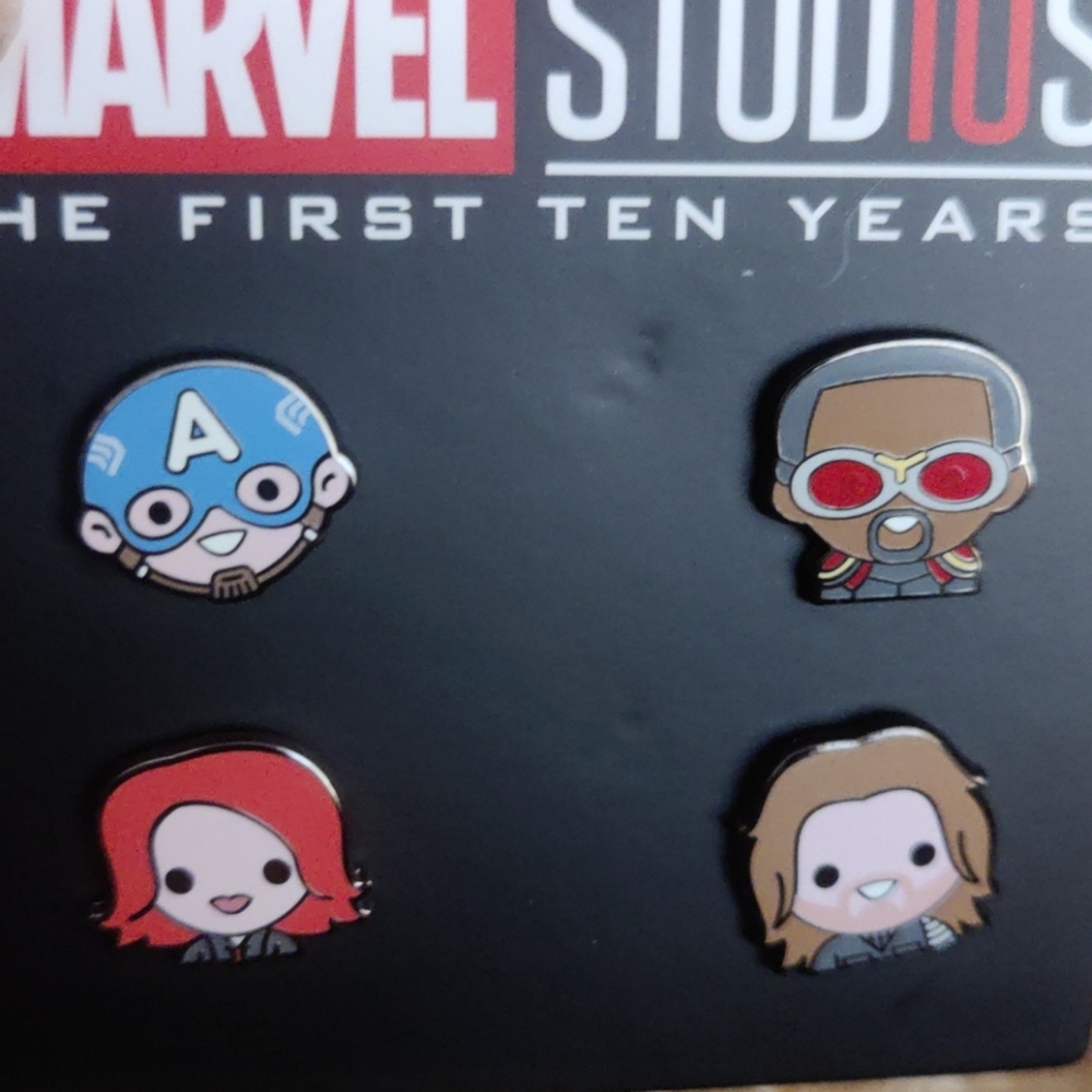 4 Disney Pins Marvel Studios Captain America